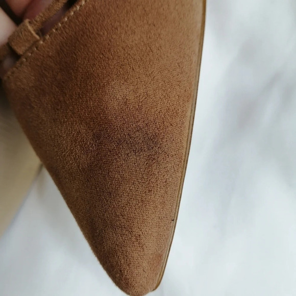 Aldo Tan Suede Kenneson Lace Up Stiletto Heel Pointed Toe Pumps 7.5 - Picture 15 of 16